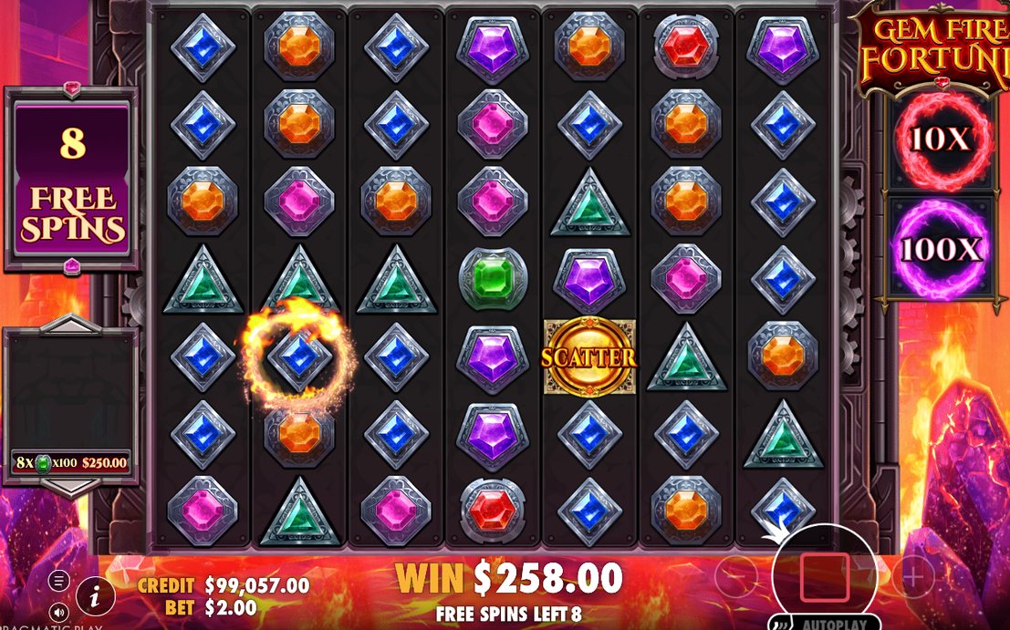 Free Spins round on the 7x7 grid
